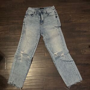 Silver Jeans Light Blue Distressed Boyfriend Jeans